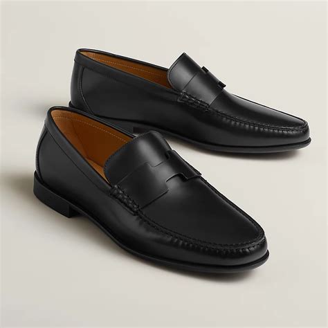 hermes duke loafer|HERMES Grained Calfskin Mens Duke Loafer 43 Black.